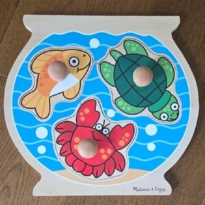 Melissa & Doug Fishbowl Jumbo Knob Wooden Puzzle